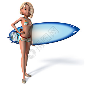 有冲浪板的女孩冲浪者女性冲浪生活海滩青年乐趣微笑木板运动背景图片