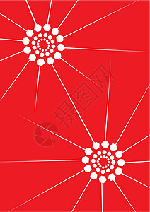 星球爆发海浪圆圈艺术海报红色传单白色插图墙纸小册子背景图片