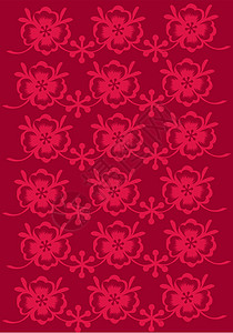 鲜花墙纸植物群红色植物装饰风格动物群花园插图叶子背景图片