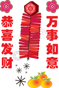 中国新年消防饼干背景图片