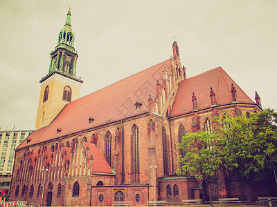 柏林的教会建筑学背景图片
