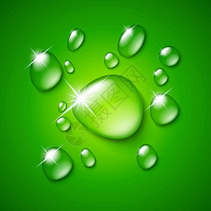 透明水滴生态宏观插图液体雨滴气泡反射环境白色艺术背景图片