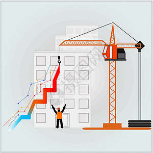 建筑图进步图表信息评分房子团队公司生长经济学销售背景图片