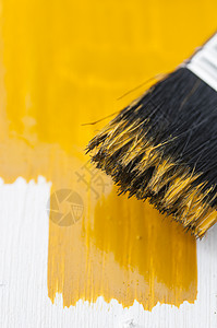 油漆绘画画笔黄色装修秋葵背景图片