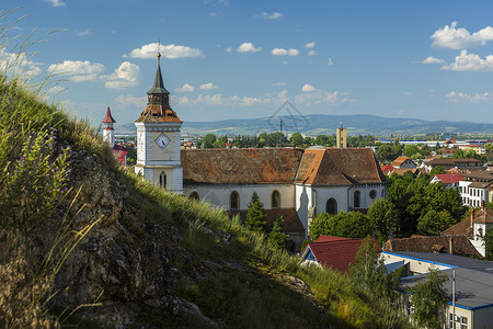 喀琅施塔得罗马尼亚 布拉索夫 圣巴塞洛缪教堂背景