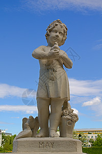 奥地利维恩贝尔韦德雷宫花园人面旅游观光假期历史雕像遗产首都公园住宅背景图片