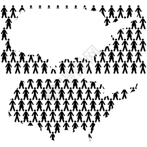 美国人民人口背景图片