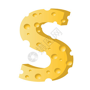 奶酪数字3奶酪字母S烹饪小吃插图拼写学校学习牛奶幼儿园购物语法设计图片