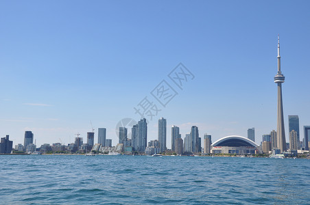 天穹多伦多天线旅行帆船城市摩天大楼市中心假期地标游客纪念碑度假背景