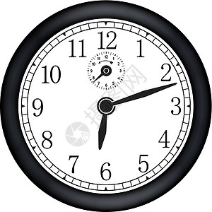 点钟现代时钟小时白色插图拨号速度隐喻手表数字符号圆圈插画