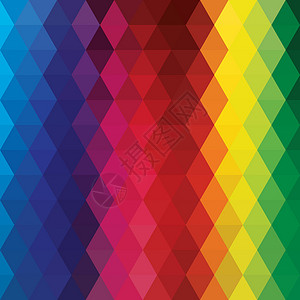 彩虹三角形抽象几何色彩背景 模式设计 矢量i风格坡度建筑学马赛克创造力装饰细胞三角形纺织品流动插画