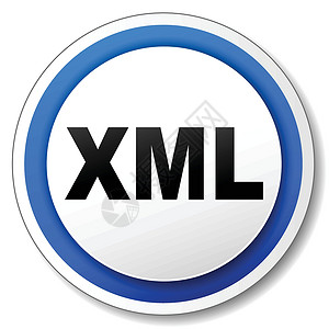 矢量 xml 图标白色文档按钮阴影蓝色程式化标识黑色网络语言背景图片