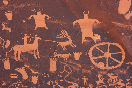 犹他州摇滚州历史遗迹报纸 印度花纹岩画历史性控制板国家材料洞穴涂鸦沙漠绘画公园背景图片