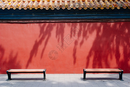 紫禁城法官商业长椅文化红色概念原住民建筑物想法建筑椅子背景图片