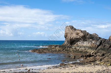 Papagayo溪海浪晴天海岸热带蓝色液体海滩天堂高清图片