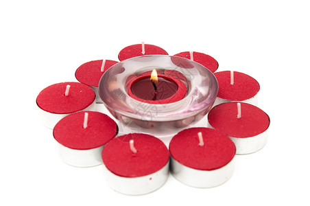 红蜡烛白色火焰红色装饰品烛光背景图片