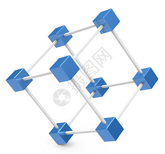 立方体网络背景图片