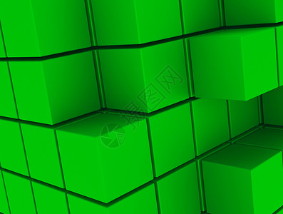 绿色立方体背景图片