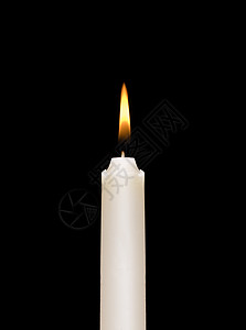 白蜡烛辉光火焰季节性灯芯背景图片