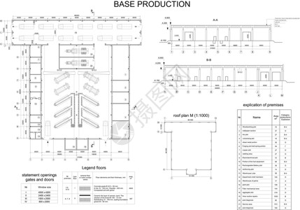 建筑物发动机公司的详细建筑图画设计图绘制图蓝图工业运输传奇尺寸项目建筑学绘图绘画背景图片