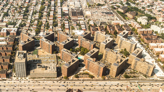 纽约皇后区空中观察 纽约天际城市文明市中心建筑景观建筑学背景图片