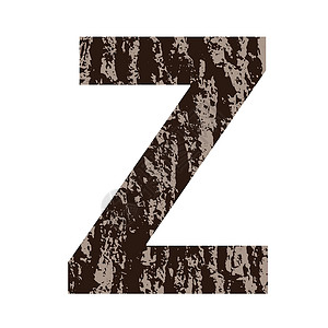 剥了皮板栗用橡树皮做的Z字母设计图片