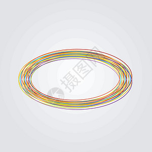 RGB色环带环的设计元件网络插图曲线活力透明度线条条纹技术漩涡字符串设计图片