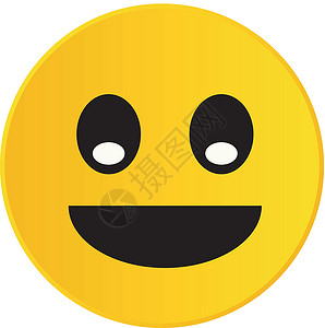 笑笑快乐的表情插图吉祥物卡通片黄色情感剪贴笑脸标识乐趣符号背景图片