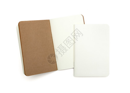 空白笔记簿 - 软页纹理 - 白纸上孤立背景
