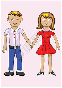 撒尿男童男童和女童吉祥物女士生活要求插图戏服着装女性夫妻艺术设计图片
