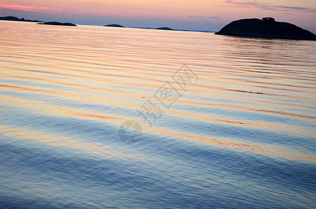 瑞典岛屿Koster的日落高清图片