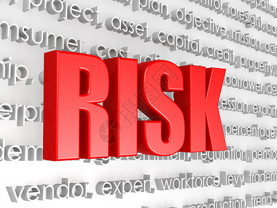 风险字词商业冒险插图鉴别市场研究危险监视器破产控制背景