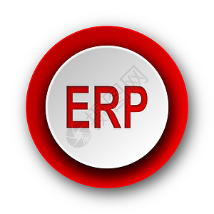 erp red 白色背景上的现代网络图标背景