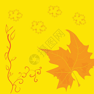 矢量秋季抽象植物装饰品背景图片