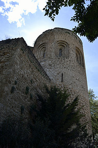 西班牙布里胡埃加城堡塔高清图片