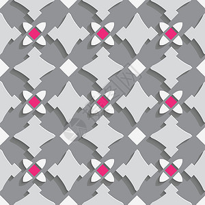 灰色和粉红色方形阴影的几何装饰品背景图片