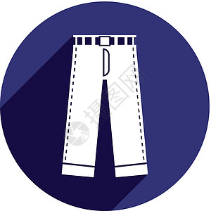 jeans孤立的 Jeans 矢量图标插画