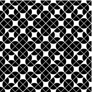 黑色和白色几何抽象无缝模式 矢量矩形星星马赛克作品数字球形地板菱形钻石部门细胞背景图片