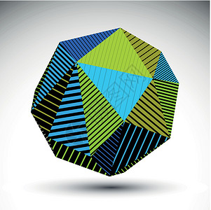 绿色造型素材3D空间矢量对比图 艺术球面设计图片