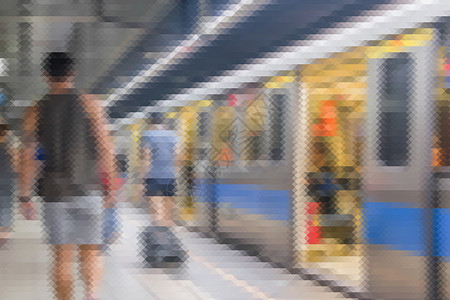 人们通勤背景建筑学车站运输铁路平台捷运管子过境风景城市背景图片