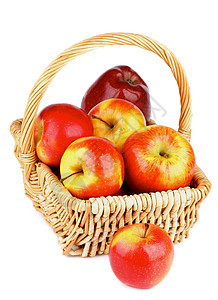 红王子苹果乡村健康饮食红色红太子黄色水果时令饮食棕色素食背景图片