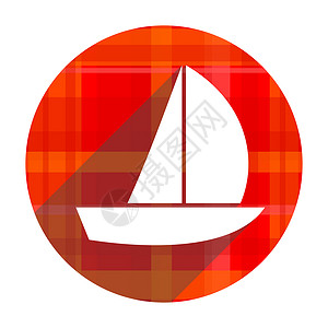 孤立的红平面图标网络航行旅行运输赛车商业海洋冒险海滩竞赛背景图片