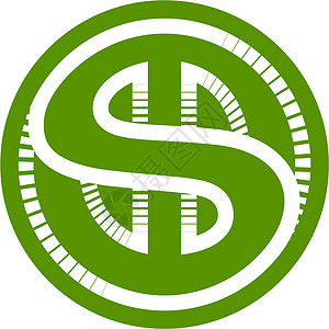 美元符号金属货币圆圈金融图像绘画硬币数字绿色对象插画