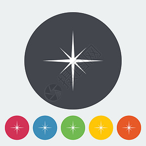 恒星图标极简网络按钮黄色插图徽章星形主义者艺术数字背景图片