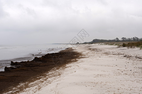 德国的阿伦肖普海滩风光天空泡沫海岸冲浪波浪天气断路器渔场背景图片