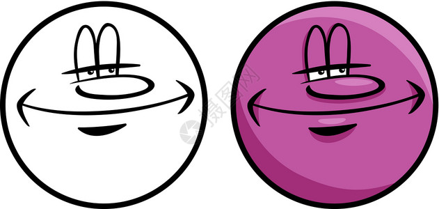 字符的面相卡通插图快乐吉祥物设计漫画白色表情眼睛紫色鼻子卡通片背景图片