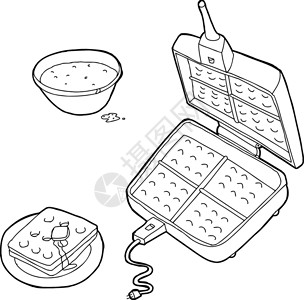 概括华夫铁剪下切饼机高清图片