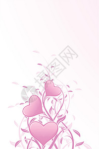 Floral情人节的背景蜜月粉色插图背景图片