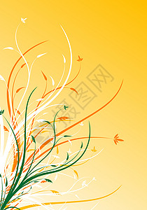 抽象的春季花卉装饰背景矢量插图滚动叶子季节性创造力背景图片