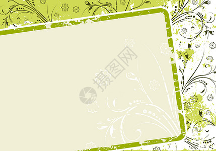 背景摘要艺术品风格插图绿色叶子框架背景图片